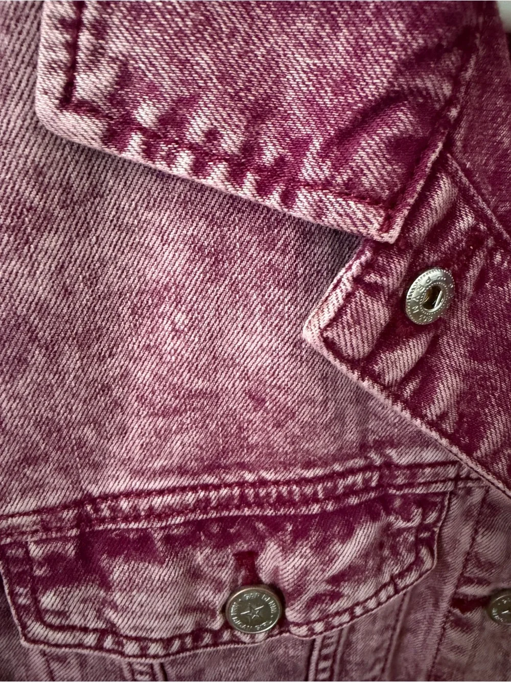 GAP Washed Rose Pink Denim Jacket